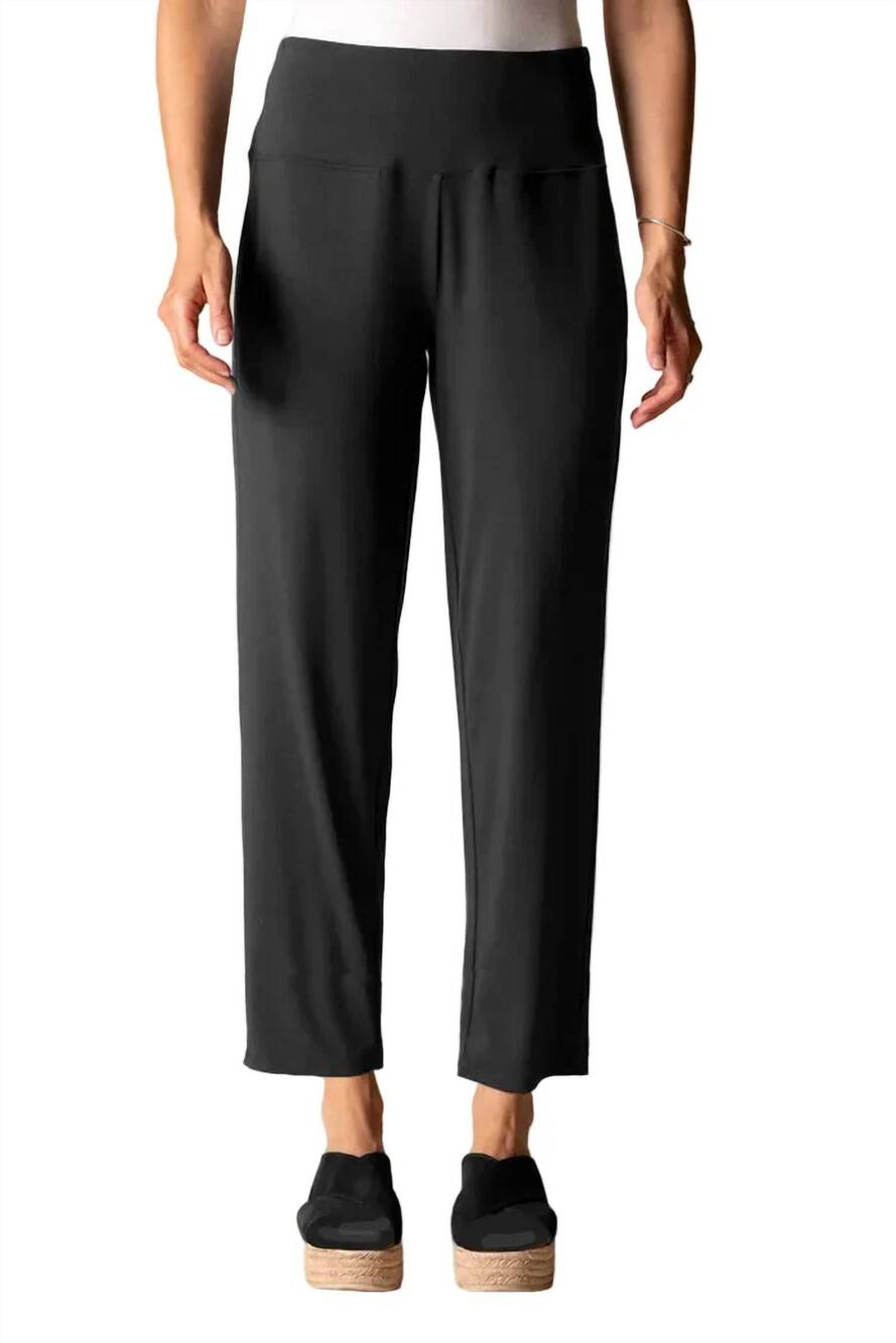 NEW HABITAT women's travel straight pants in black